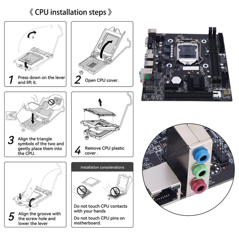لوحة أم للألعاب LGA 1150 M ATX DDR3 2 قناة M2 NVME SATA3 PCI E - Image 5