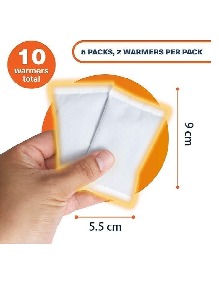 Hand Warmer Value Pack (10 PCS), Disposable Hand Warmers, 10 Hours Heating, Super Long Lasting - All Natural - Air Activated, for Body, Hands & Toes - Image 3