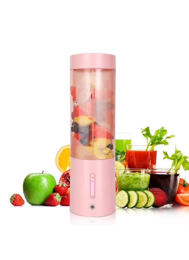 Zeemey - Portable Blender, Owaylon Personal Size Blender for Shakes and Smoothies with 6 Ultra Sharp Blades, 16 Oz Mini Blender USB Rechargeable Magnetic for Travel/Picnic/Office/Gym(Pink) - Image 1