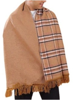 Double Face Solid and Plaid Check Carreau Pattern Wool Winter