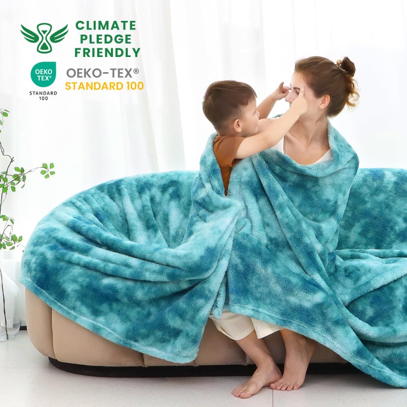 obinsm Plush Throw Blanket, Luxury Cozy Fleece Microfiber Cover for Sofa, Couch, Bed Styling, Soft Warm Lightweight Comfort Blanket, Modern Home Decor, Travel Camping Gifts - Image 2