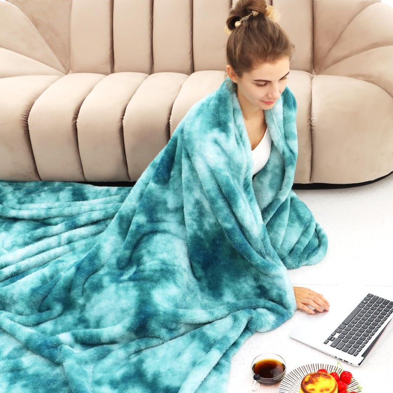 obinsm Plush Throw Blanket, Luxury Cozy Fleece Microfiber Cover for Sofa, Couch, Bed Styling, Soft Warm Lightweight Comfort Blanket, Modern Home Decor, Travel Camping Gifts - Image 1