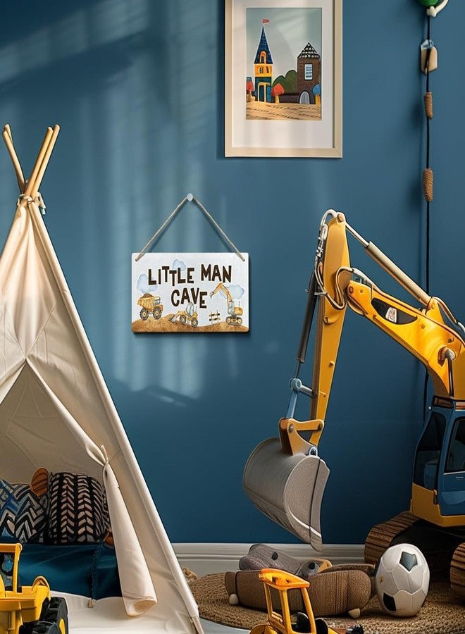 YZEXEZY Construction Boy Room Decor-Little Man Cave Sign 6"x12" Construction Wall Decor Hanging Plaque for Toddler Room,Kids Bedroom,Nursery Boys Playroom - Image 4