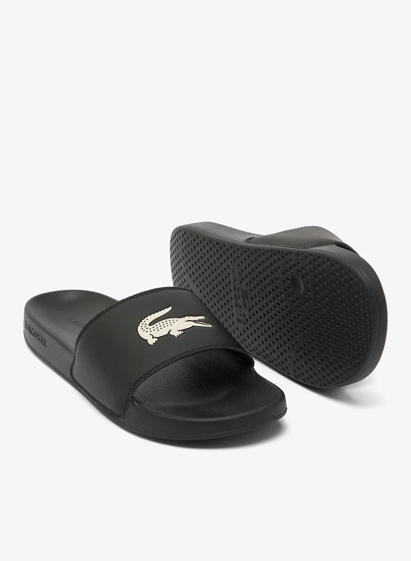Lacoste BLK/WHT Serve Slides 0.0 for Men | Best Price UAE