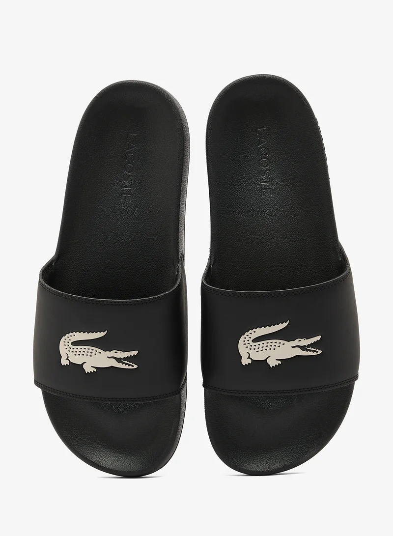 Lacoste BLK/WHT Serve Slides 0.0 for Men | Best Price UAE