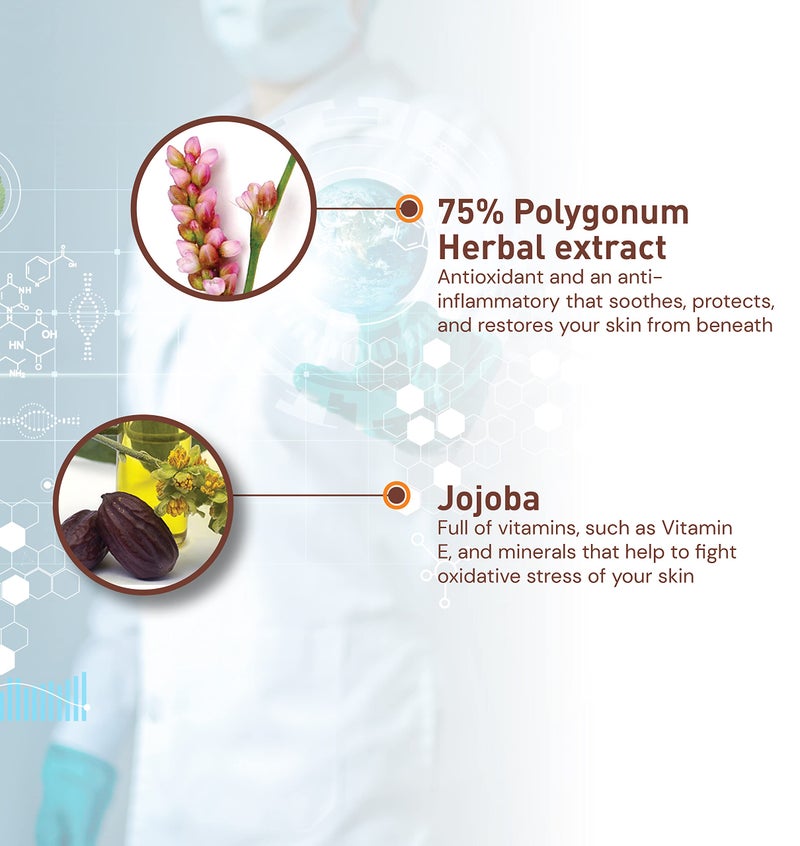 Moraz Herbal Day Cream for Normal to Oily Skin â€” Paraben-Free Hydro Boost & Collagen Boost Anti-Aging Face Cream for Women with 75% Polygonum Extract & Jojoba Oil â€” Vitamin E Cream, 1.7 Fl Oz - Image 2