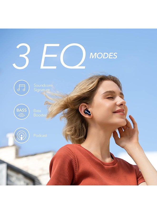 Soundcore Life P2 Mini Earphones, 10mm Drivers With Big Bass Wireless Earbuds, Custom EQ, Bluetooth 5.2, 32H Playtime, USB-C Fast Charging, Tiny Size For Commute, Work Coral Blue - Image 2
