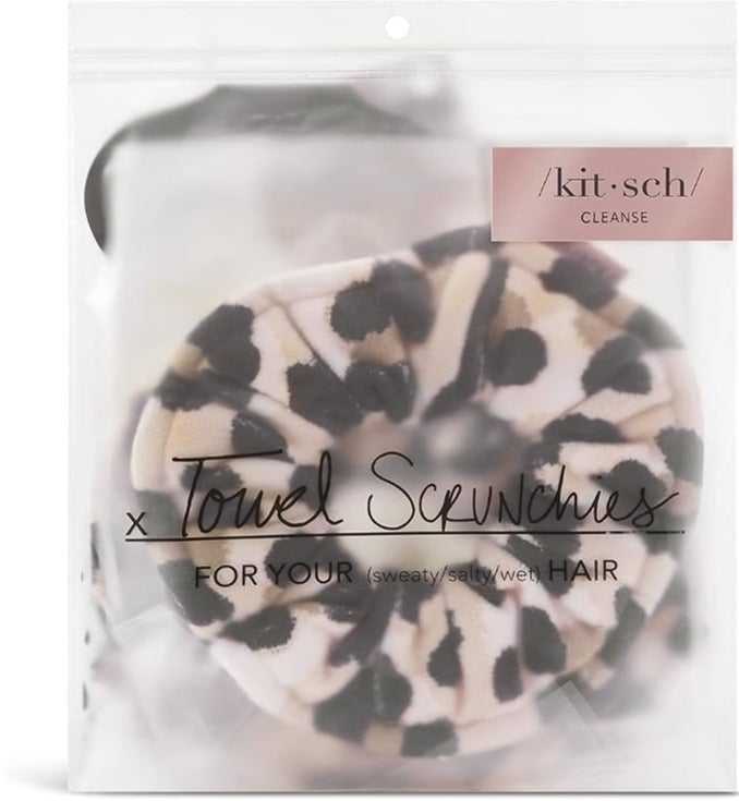 Kitsch microfiber hair ties, two pieces, In a leopard print- two pieces - Image 3