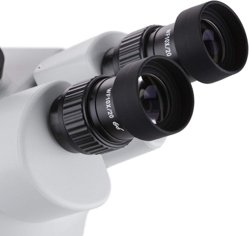 AmScope AmScope SM3B Professional Binocular Stereo Zoom Microscope WH10x Eyepieces 7X45X Magnification 07X45X Zoom Objective Ambient Lighting SingleArm Boom Stand  - Image 3