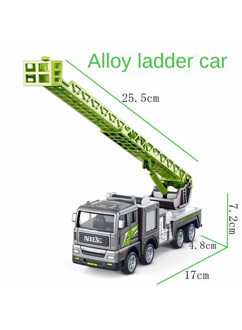 Nile 1 Pcs Ladder Truck Toys Mini Alloy Car Models Birthday Gift for Children Kids Boys 4-6 Years Old