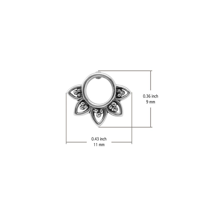 Boma Jewelry Sterling Silver Balinese Filigree Circle Stud Earrings - Image 5
