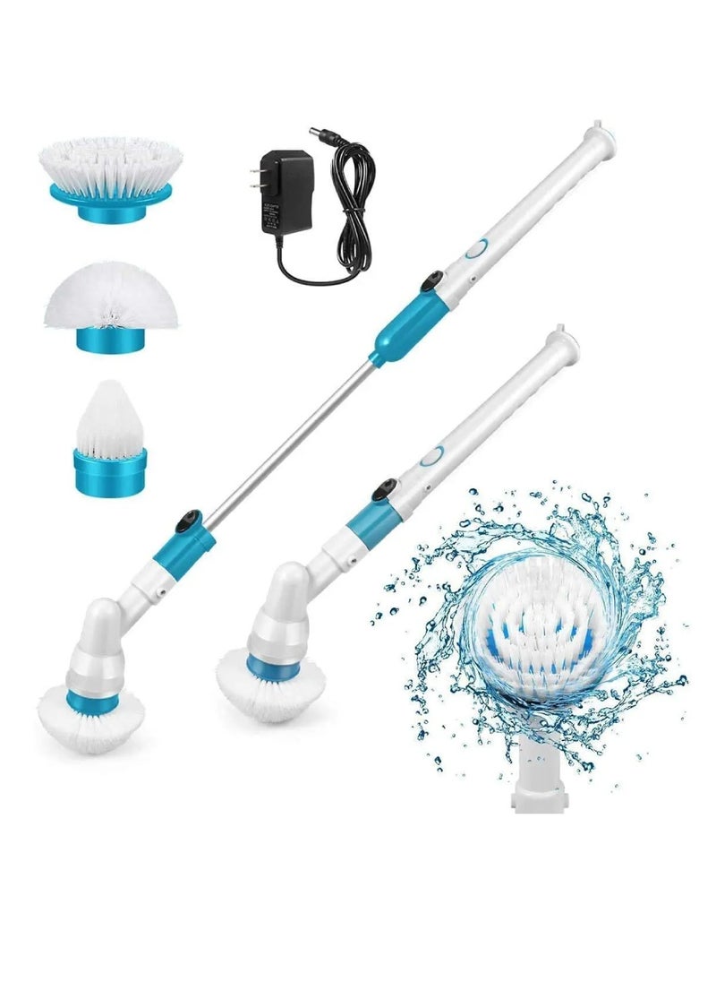 Hurricane - Power Spin Scrubber Cleaning Brush Upgraded Electric Scrubber With 3 Brush Heads, Extension Handle, Rechargeable Battery Turbo Cordless Handheld Brush For Bathroom, Floor, Tile, Shower, Bathtub - Image 1