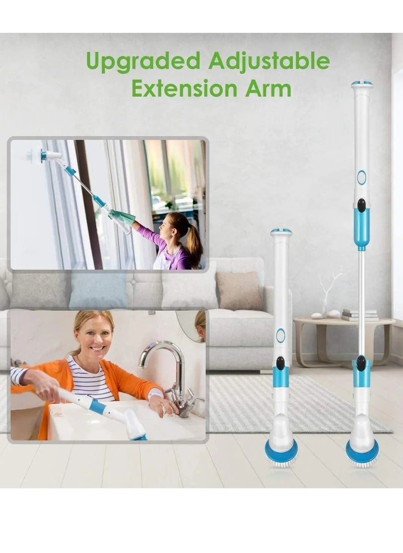 Hurricane - Power Spin Scrubber Cleaning Brush Upgraded Electric Scrubber With 3 Brush Heads, Extension Handle, Rechargeable Battery Turbo Cordless Handheld Brush For Bathroom, Floor, Tile, Shower, Bathtub - Image 1