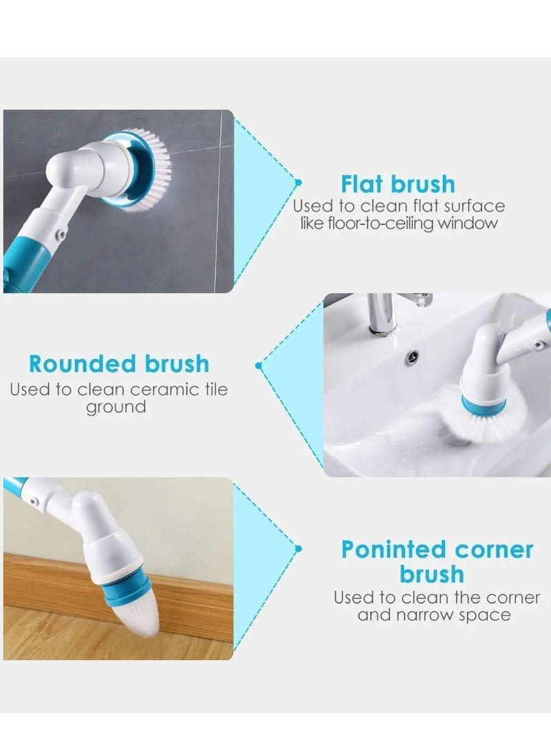 Hurricane - Power Spin Scrubber Cleaning Brush Upgraded Electric Scrubber With 3 Brush Heads, Extension Handle, Rechargeable Battery Turbo Cordless Handheld Brush For Bathroom, Floor, Tile, Shower, Bathtub - Image 1