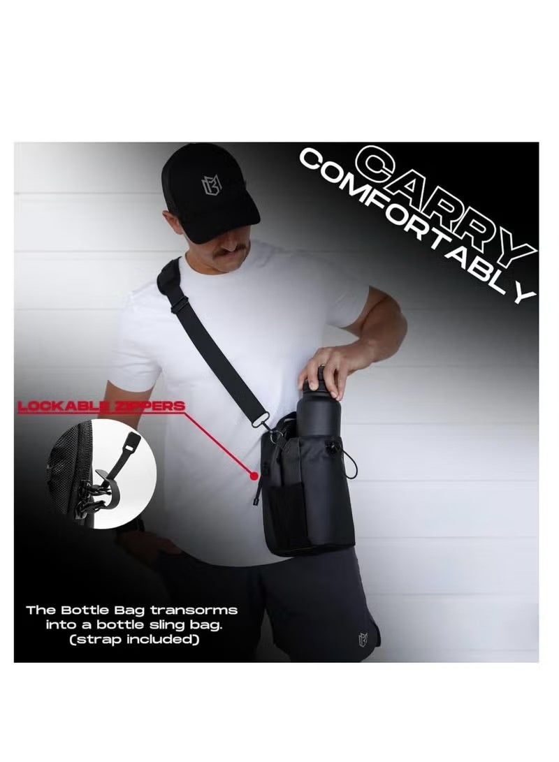 NEXORA SR Nexora - Magnetic Bottle Bag Sling Bag for Men and Women | Magnetic Gym Bag for Gym, Travel, Work, and Sports | Keep Your Items off the Dirty Gym Floor With Magnetic Attachment - Image 5