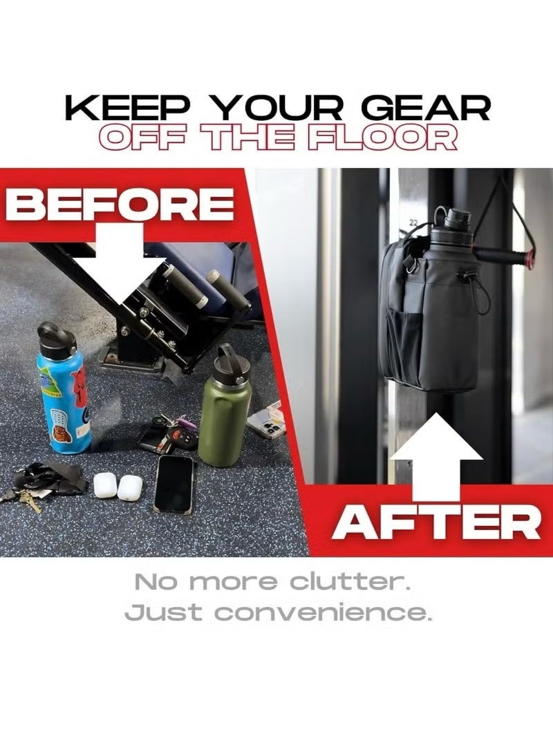 NEXORA SR Nexora - Magnetic Bottle Bag Sling Bag for Men and Women | Magnetic Gym Bag for Gym, Travel, Work, and Sports | Keep Your Items off the Dirty Gym Floor With Magnetic Attachment - Image 3