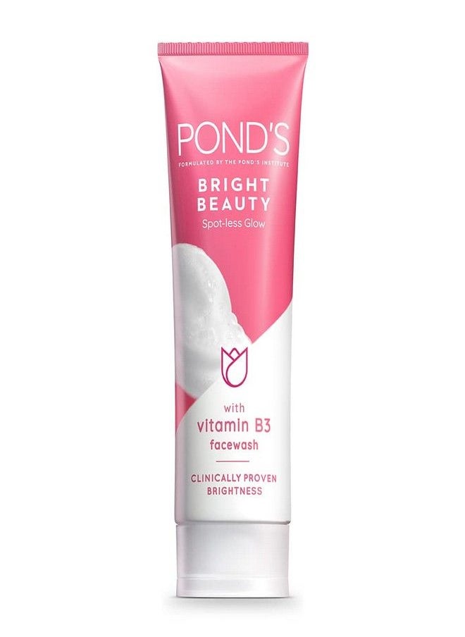 Pond's POND'S Bright Beauty Spot-less Glow Face Wash With Vitamins, Removes Dead Skin Cells & Dark Spots, Double Brightness Action, All Skin Types, 100g  - Image 1