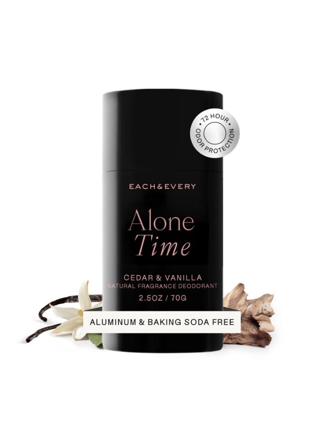 Each & Every Aluminum Free Deodorant for Men & Women - All Natural Deodorant for Sensitive Skin, EWG Verified - Clean, Baking Soda Free, Plant-Based Fragrance, Cedar & Vanilla, 2.5oz