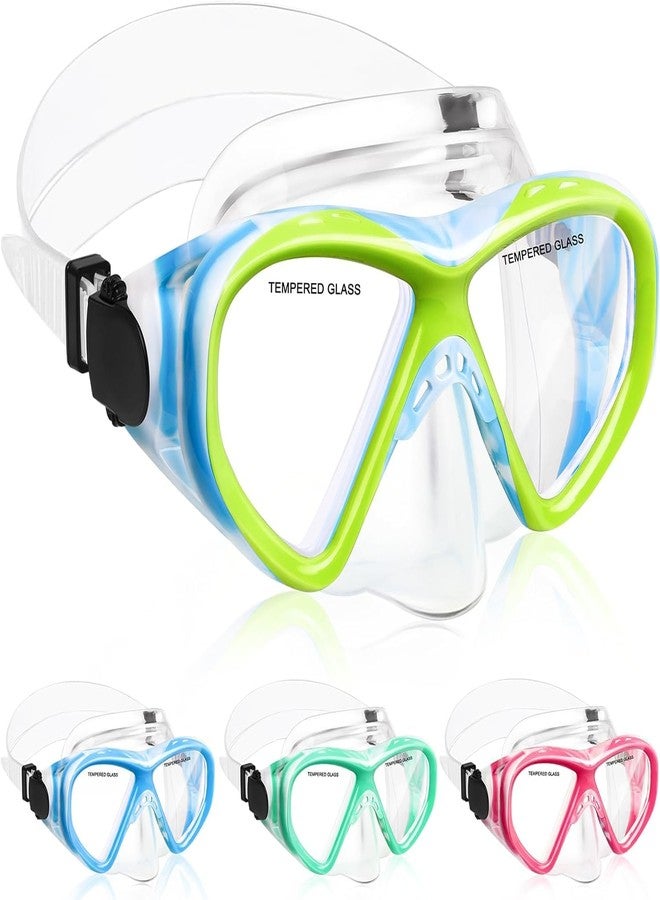 ACQCES Kids Swim Goggles Snorkel Diving Mask for Boys Girls Ages 5-15, Anti-Fog Swimming Goggles with Nose Cover (1PCS Blue&Yellow) - Image 1