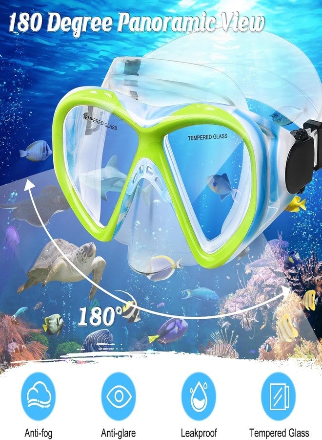 ACQCES Kids Swim Goggles Snorkel Diving Mask for Boys Girls Ages 5-15, Anti-Fog Swimming Goggles with Nose Cover (1PCS Blue&Yellow) - Image 5