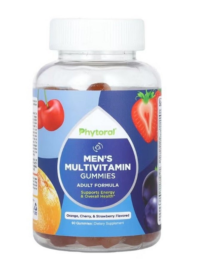 Phytoral Men's Multivitamin Gummies Orange Cherry and Strawberry 90 Gummies  - Image 1