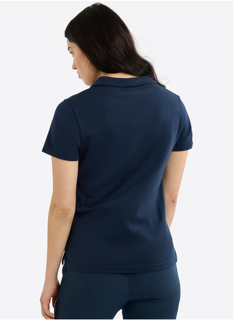 Women's Dark Navy Short Sleeve V- Neck Polo Shirt, Lightweight Summer Collection - pzsku/Z0446AEBAC83B23480BD1Z/45/_/1738756958/0e2c010b-9a1c-44a0-badc-68958c4fffba