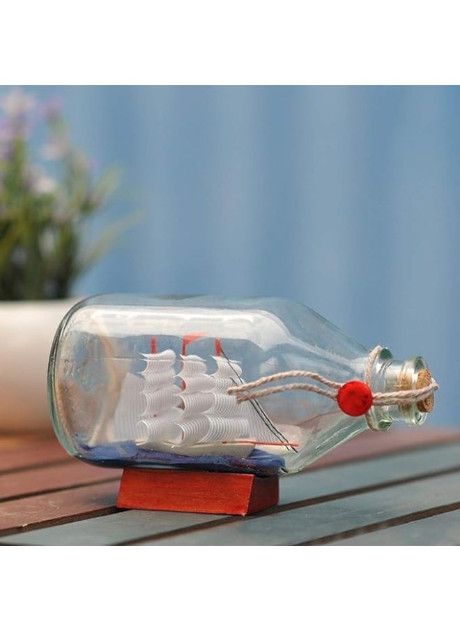 Generic FAB D'COR Glass Bottle Ship Inside With Light, Gift Glass Bottle Ship Inside Bottle Gift for Loved Ones Decorative Showpiece  - Image 5
