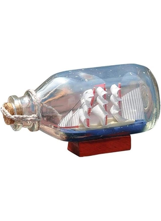 Generic FAB D'COR Glass Bottle Ship Inside With Light, Gift Glass Bottle Ship Inside Bottle Gift for Loved Ones Decorative Showpiece  - Image 2