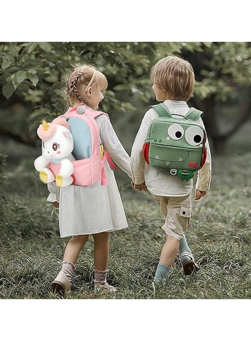 RATSAW Adorable Backpack for Toddler Kids Cute Plush Animal Toy for Girl Mini Schoolbag with Plush Animal for Preschool Child  - Image 2