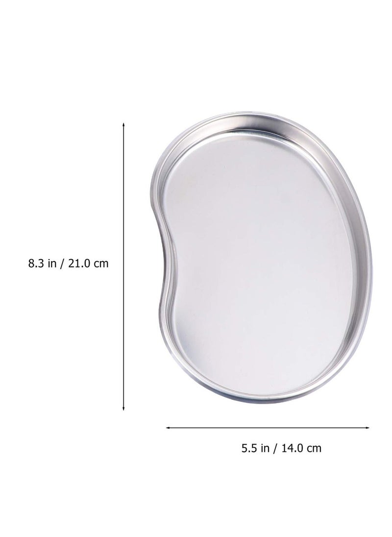 3Pcs Kidney Tray Stainless Steel Emesis Basin Kidney Shaped Metal Kidney Dish Tattoo Flat Tray Plate for Soiled Dressing Waste  - Image 4