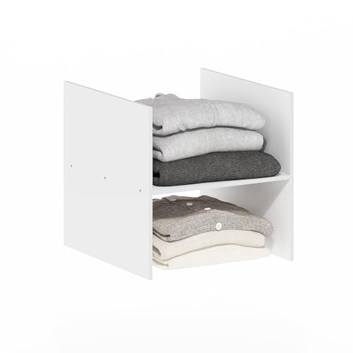 Furinno Cubicle Cube Insert HShelf Cube Organizer Fits into Furinno Extra Thick Cubes for Organizers and Storage White Does not fit IKEA Kallax Shelving - Image 1