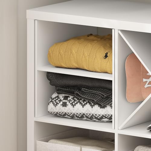 Furinno Cubicle Cube Insert HShelf Cube Organizer Fits into Furinno Extra Thick Cubes for Organizers and Storage White Does not fit IKEA Kallax Shelving - Image 3