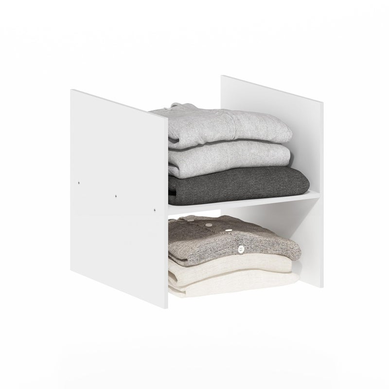 Furinno Cubicle Cube Insert HShelf Cube Organizer Fits into Furinno Extra Thick Cubes for Organizers and Storage White Does not fit IKEA Kallax Shelving - Image 2