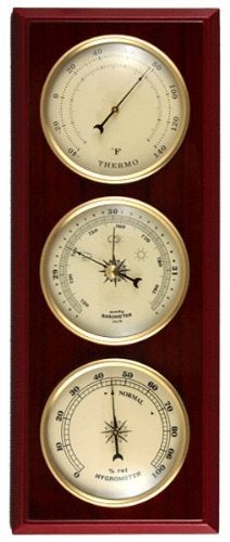Ambient Weather YG315 Cherry Finish Dial Traditional Weather Station