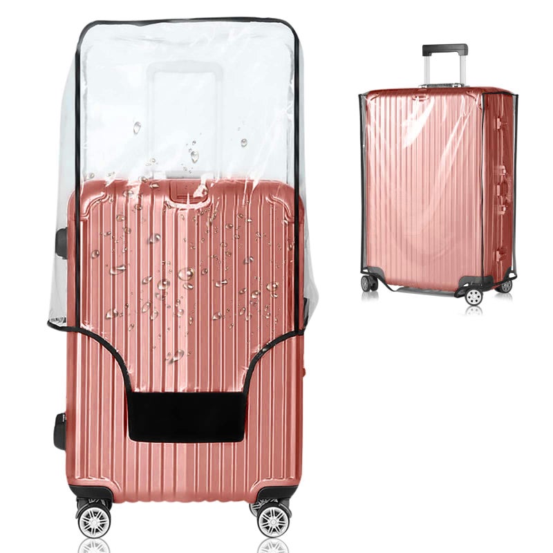 Esholife Luggage Covers for Suitcase Tsa Approved Clear PVC Waterproof Suitcase Covers Luggage Protectors 2932Inch 2716H x 2027L x 1240W - Image 2