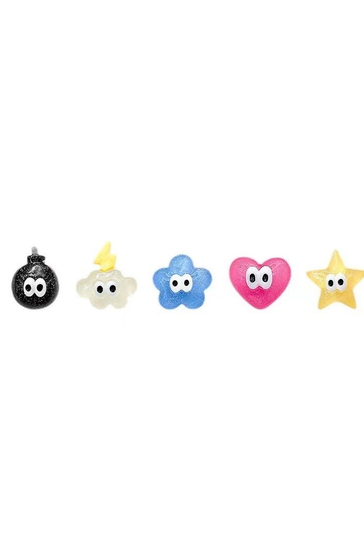 Goolsky Kawaii Cartoon Candy Resin Stud Earrings – Cute Kirby & Soot Sprite Design, Frosted Hard Candy Look, Anime-Inspired Jewelry for Girls  - Image 3
