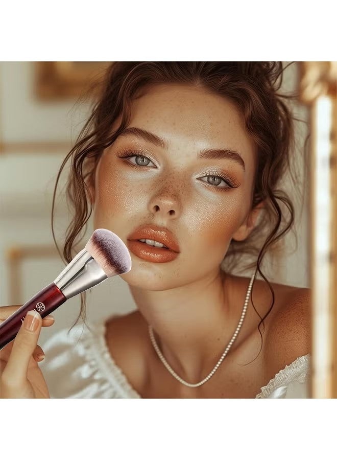 بي كيه بيوتي فرشاة BK BEAUTY - 101 فرشاة مؤسسة مخطوطة - فرشاة ماكياج مؤسسة - فرشاة الوجه للأسس السائلة أو الكريمة - Image 4