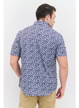 Men Regular Fit Printed Short Sleeves Casual Shirt, Navy - pzsku/Z04472F030B84205741ACZ/45/_/1737641908/35d4a410-f79b-4feb-9f00-b60b26780546