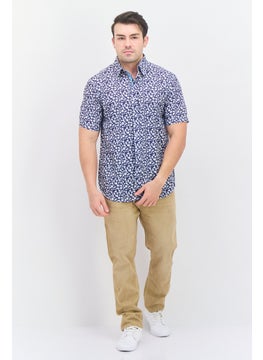 Men Regular Fit Printed Short Sleeves Casual Shirt, Navy - pzsku/Z04472F030B84205741ACZ/45/_/1737641912/ec69999f-f3b4-4248-b94d-35fa7727c9ef