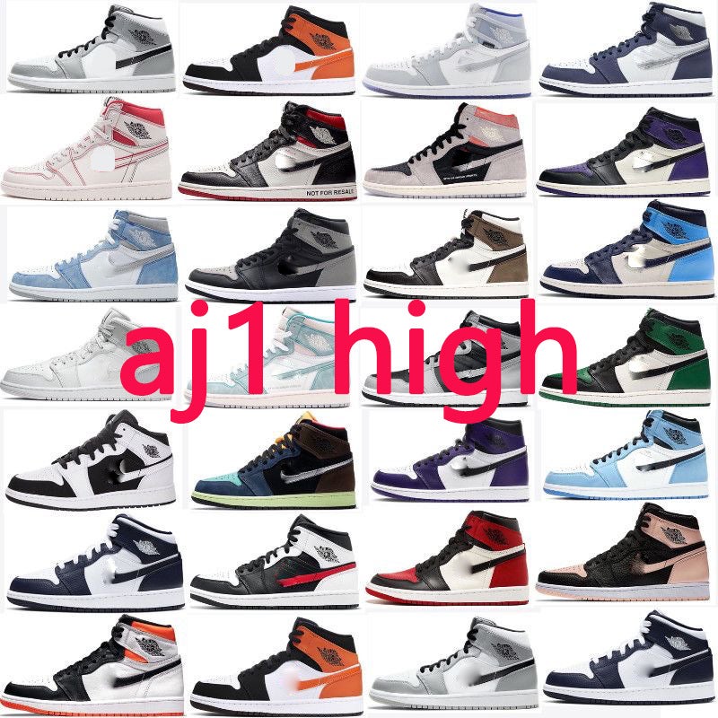 Putian Exclusive Supply of Aj1 High-Top Black and White Panda Chicago Obsidian Shadow Blue Basketball Shoes for Men and Women - Image 2