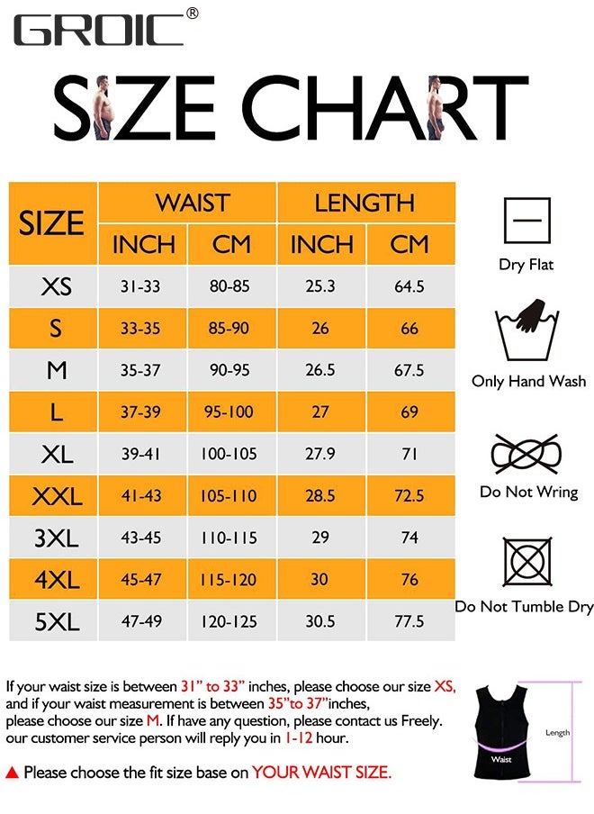 GROIC - Men Sauna Vest Hot Sweat Waist Trainer Corset Neoprene Tank Top Shapewear Slimming Shirt Workout Suit - Image 1