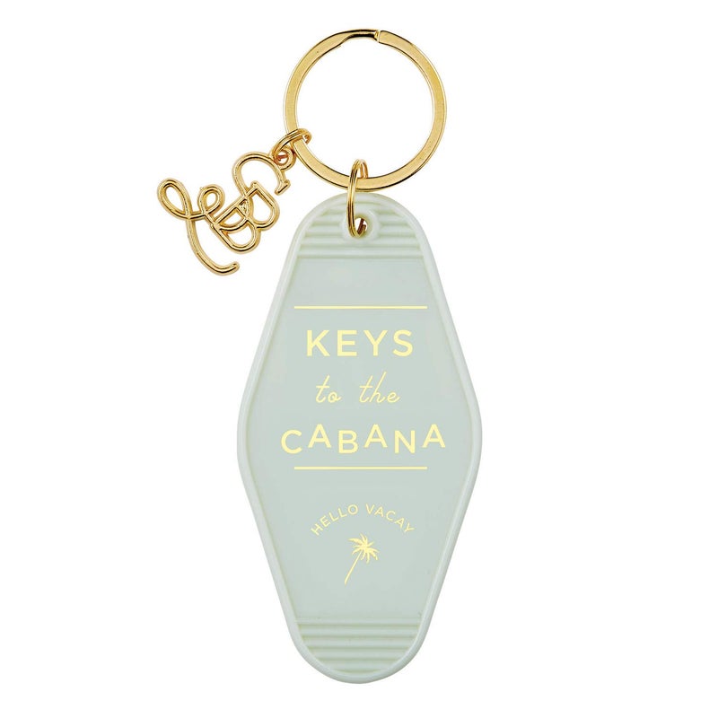 Santa Barbara Design Studio Santa Barbara Design Studio Keychain Lili  Delilah Small Gifts Vintage Motel Key Tag Key Ring 35 Long Cabana Grey 