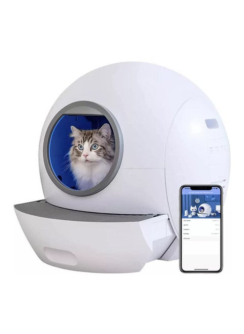 Self-Cleaning Cat Litter Box, Automatic Litter Box Self-Cleaning App with Control, Drawer Type Fully Closed Spillproof, Deodorization and Sterilization, Easy To Dismantle and Wash