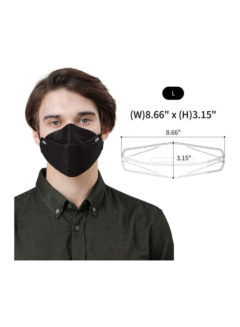Dr. Puri 20 PCS Pack Dr. Puri KF94 New Micro-Dust Protection Face Mask - Black, Made in Korea - Image 3