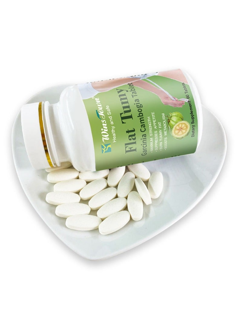 وينز تاون قرص جارسينيا المسطح ، قرص كامبوغيا ، أقراص زنوية رفيعة ، حبوب منع الحمل آمنة لانقاص الوزن ، أقراص رفيعة للوزن لحرق الدهون وتخسيس الجسم ، (60 قرصًا) - Image 2