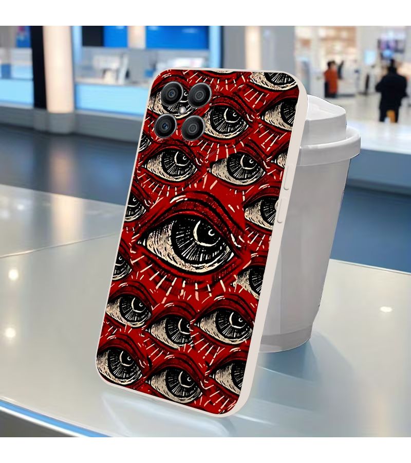 غطاء هاتف Honor X5C Plus، ألوان متعددة، طباعة نقش عيون رقيقة 2 - Image 4