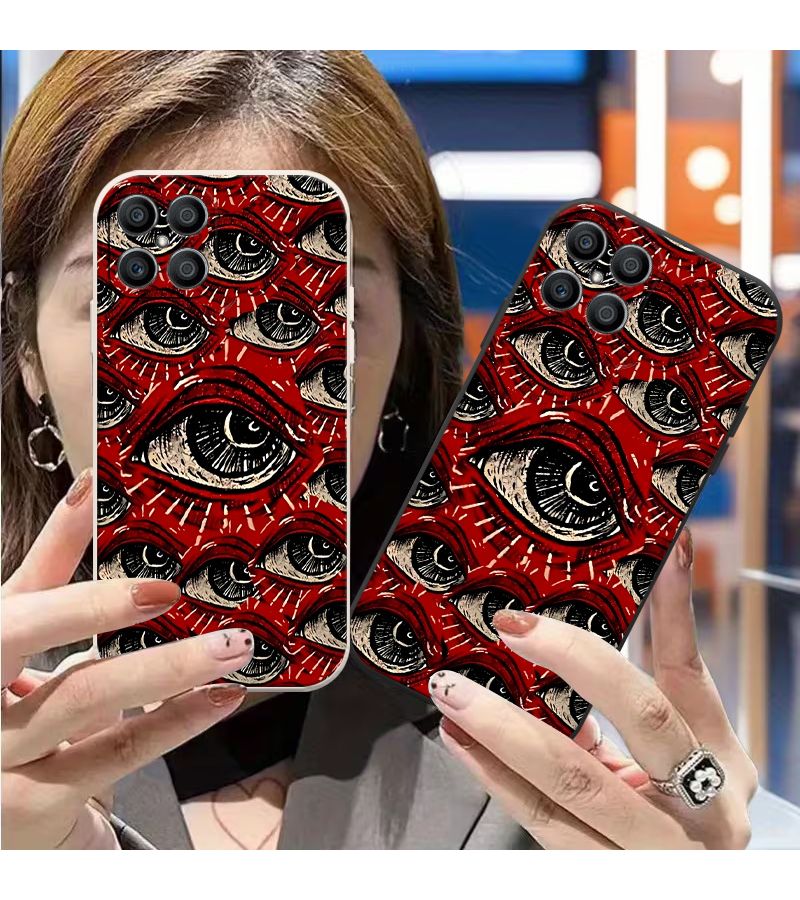 غطاء هاتف Honor X5C Plus، ألوان متعددة، طباعة نقش عيون رقيقة 2 - Image 1