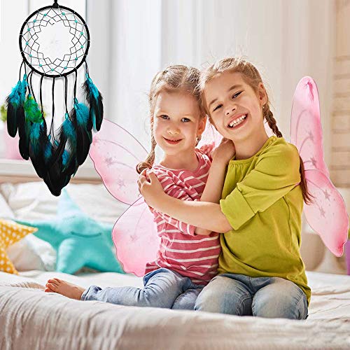 Awlee Blue Dream Catchers for Boys Handmade Dreamcatchers Kids Bedroom Wall Hanging Decoration Art Ornament Craft Gift - Image 3