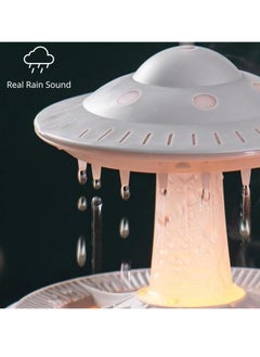 KASTWAVE مرطبات الهواء من Cloud Rain مع موزع للزيوت العطرية مع 7 أضواء ليلية ملونة ونافورة مكتبية لتهدئة الحالة المزاجية وصوت قطرات المطر وموزع قطرات المطر ومصباح صوت المطر (خشب، 350 مل)  - Image 4
