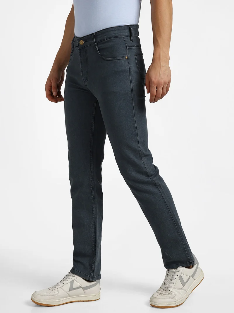 Urbano Fashion  Urbano Fashion Men's Grey Regular Fit Washed Jeans Stretchable for Men | Best Price UAE